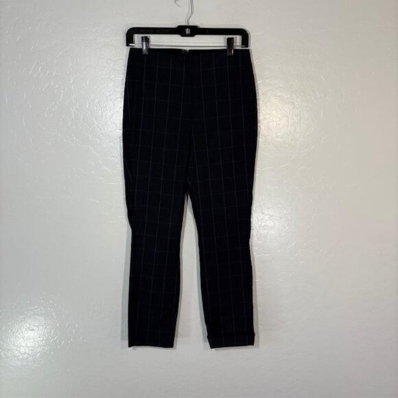 rag & bone Pants Womens 6 Black Check Ankle Stretch Slim Fit Cropped 28x27 - Picture 1 of 8
